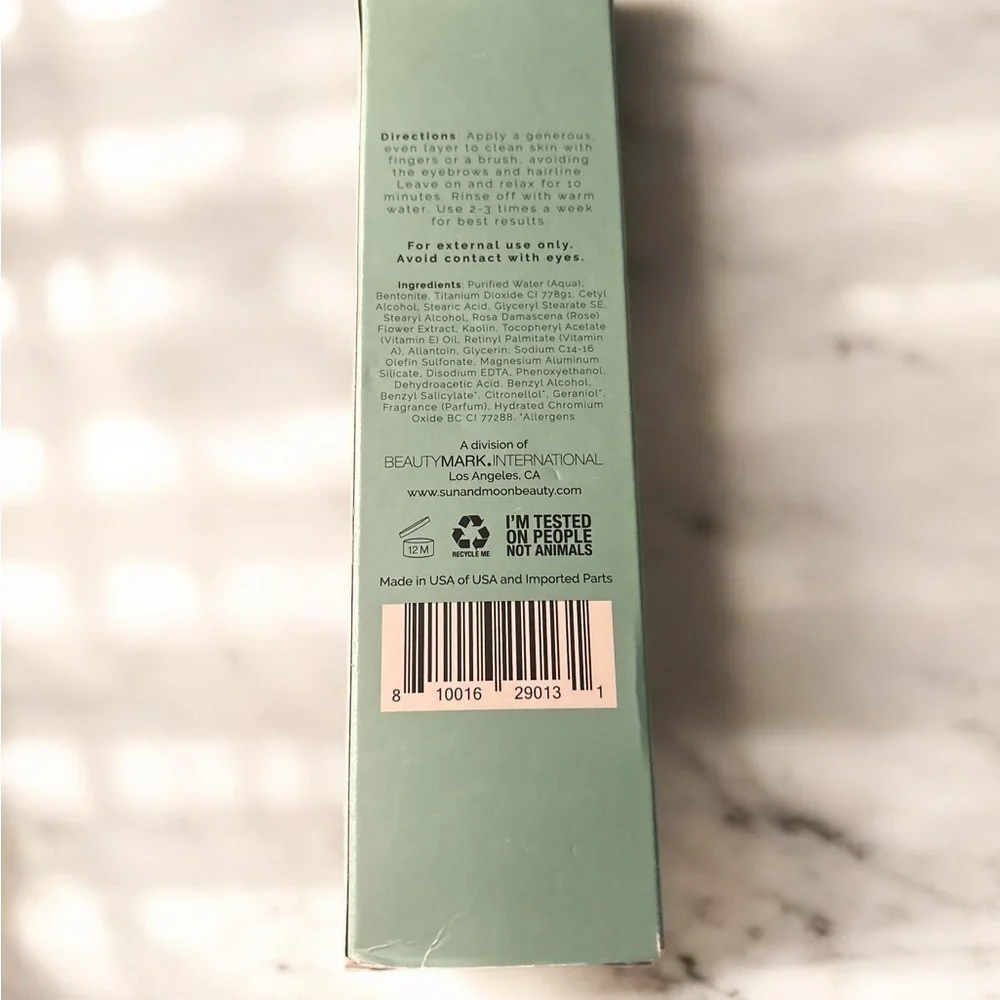NIB Sun and Moon Nice to Mask you clay mask
